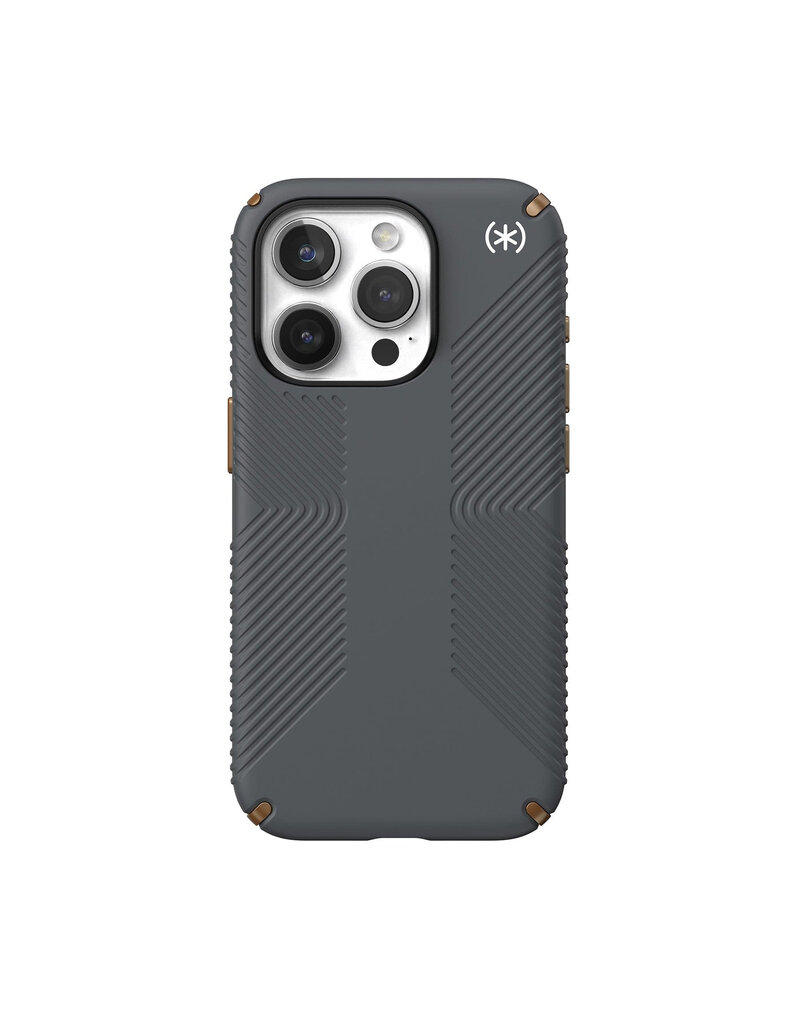 SPECK SPECK IPHONE 15 PRO PRESIDIO2 GRIP CHARCOAL GREY/ COOL BRONZE / WHITE