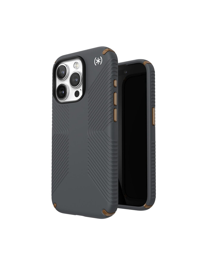 SPECK SPECK IPHONE 15 PRO PRESIDIO2 GRIP CHARCOAL GREY/ COOL BRONZE / WHITE