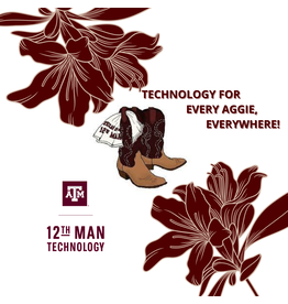 EXCLUSIVE 12TH MAN TECHNOLOGY STICKER - GAME DAY BOOTS AND RALLY TOWEL