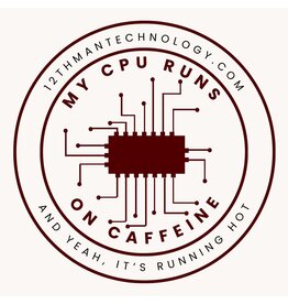 EXCLUSIVE 12TH MAN TECHNOLOGY STICKER - CPU RUNS ON CAFFEINE
