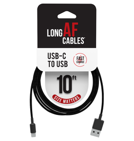 LONG AF LONG AF CHARGE & SYNC CABLE USB-A TO USB-C 10'