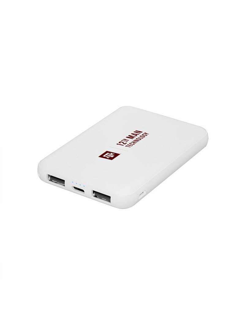 EXCLUSIVE 12TH MAN MINI POWER BANK PHONE CHARGER 5000 MAH USB-C AND USB