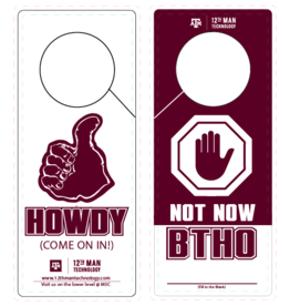 EXCLUSIVE 12TH MAN TECHNOLOGY DOOR HANGER HOWDY / STOP
