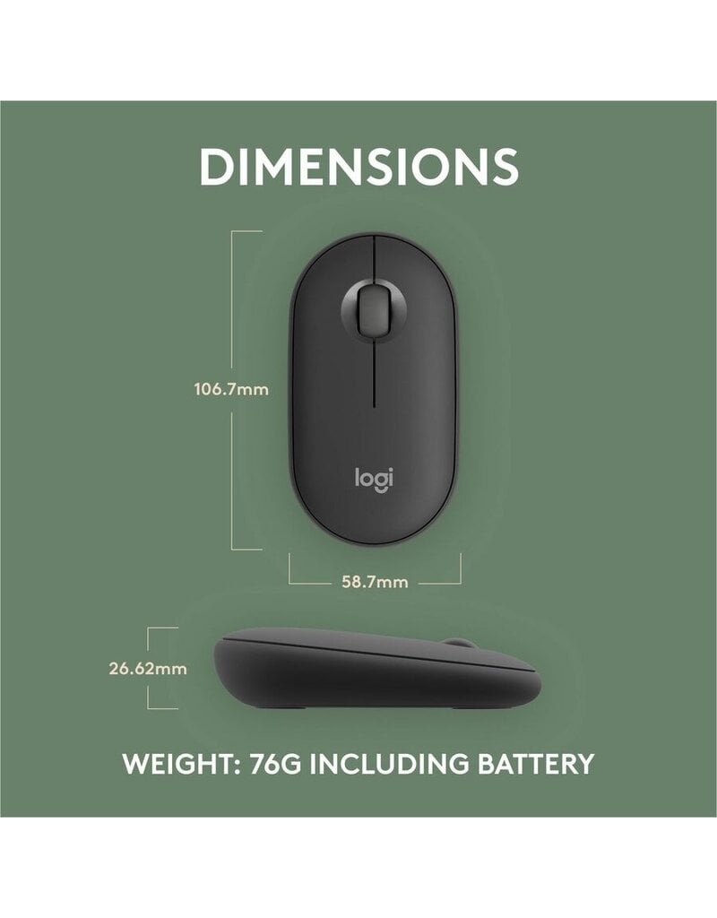 LOGITECH PEBBLE MOUSE 2-BLACK