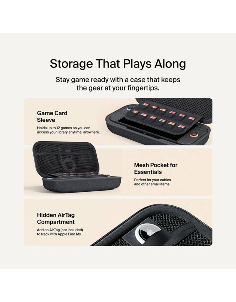 BELKIN CHARGING CASE NINTENDO GAMING CONSOLE - CHARCOAL