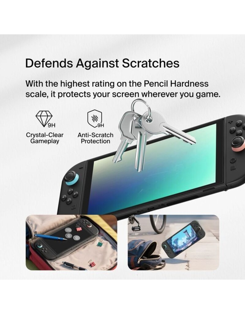 BELKIN SCREENFORCE TEMPEREDGLASS ANTI-REFLECTIVE SCREEN PROTECTOR FOR NINTENDO SWITCH 2 CLEAR