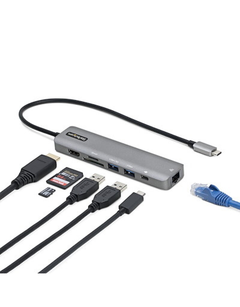 STARTECH USB-C MULTIPORT ADAPTER 100W POWER DELIVERY 12" ATTACHED CABLE