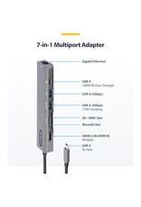 STARTECH USB-C MULTIPORT ADAPTER 100W POWER DELIVERY 12" ATTACHED CABLE