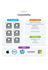 STARTECH USB-C MULTIPORT ADAPTER 100W POWER DELIVERY 12" ATTACHED CABLE