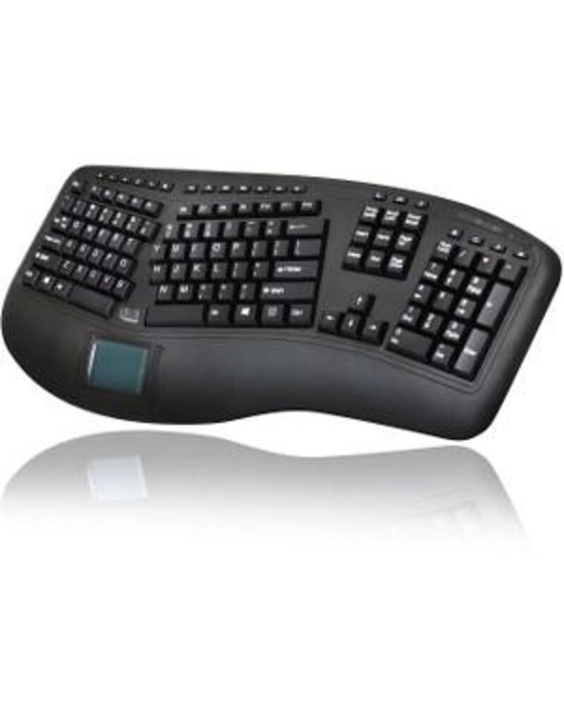 ADESSO 2.4G WIRELESS ERGONOMIC TOUCHPAD KEYBOARD