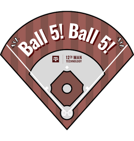 EXCLUSIVE 12TH MAN TECHNOLOGY STICKER - BASEBALL BALL 5