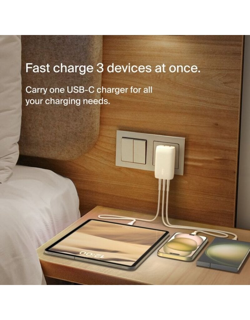 BELKIN 3 PORT USB-C CHARGER WITH PPS 67W