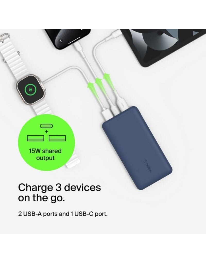 BELKIN BOOST CHARGE POWER BANK 10K, BLUE