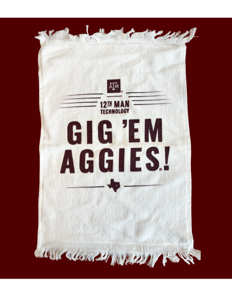 EXCLUSIVE 12TH MAN TECHNOLOGY RALLY TOWEL GIG 'EM
