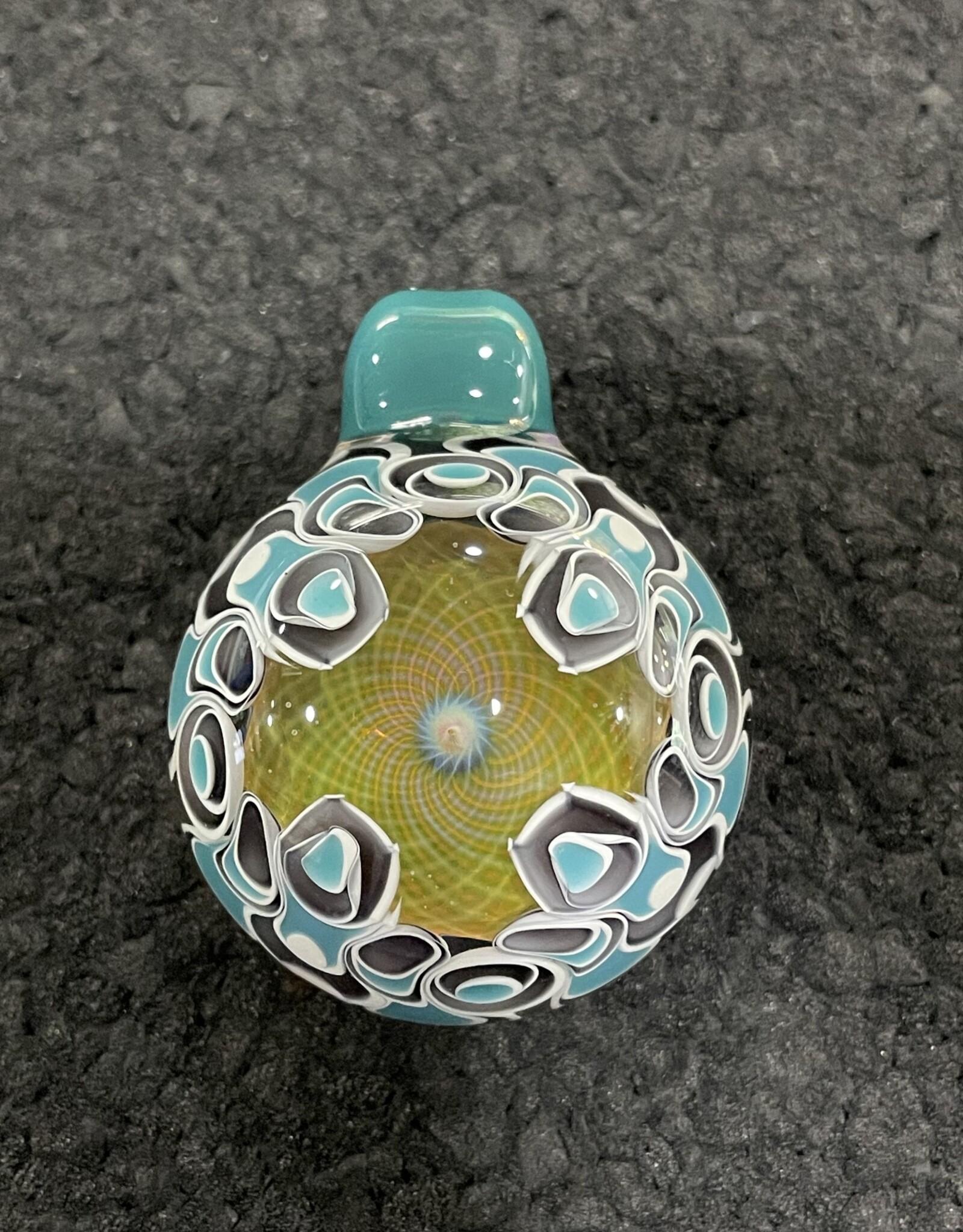 Altier Glass Altier Glass Dotstack w/ Fume Aquamarine and matching Twizzle