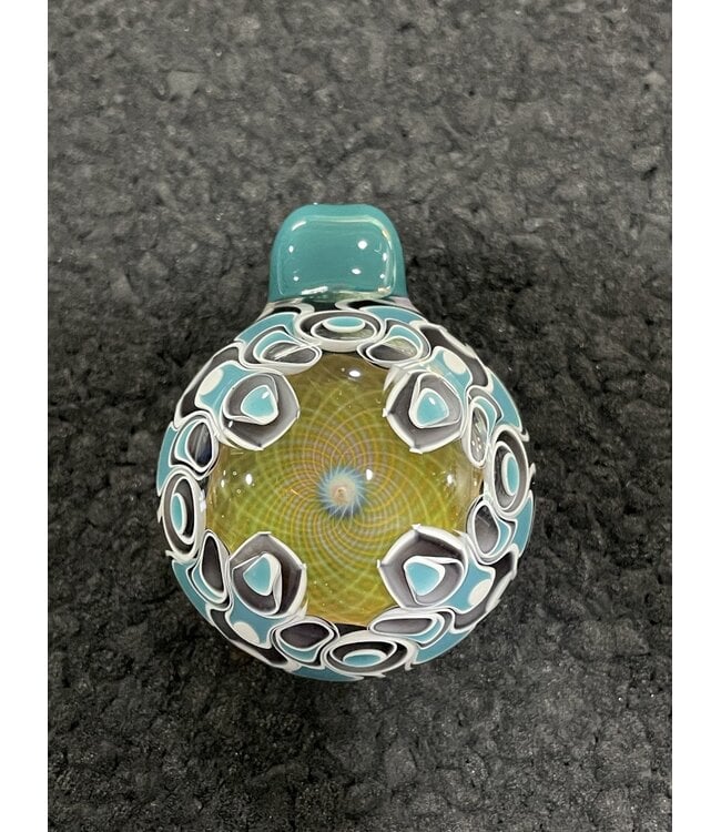 Altier Glass Altier Glass Dotstack w/ Fume Aquamarine and matching Twizzle