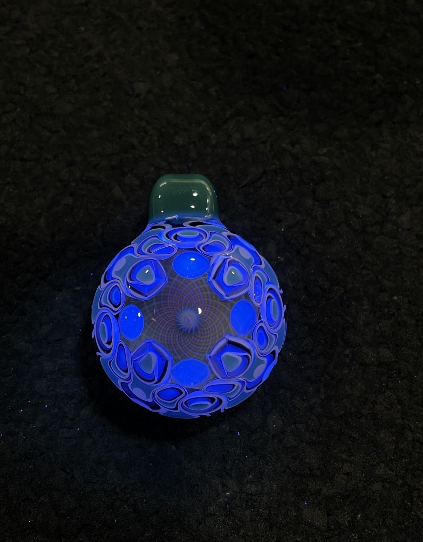Altier Glass Altier Glass Dotstack w/ Fume Aquamarine and matching Twizzle
