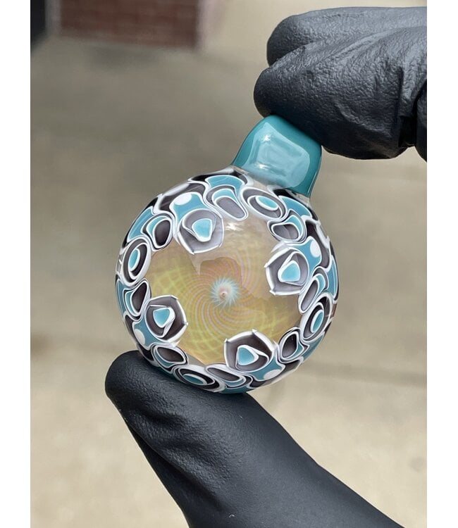 Altier Glass Altier Glass Dotstack w/ Fume Aquamarine and matching Twizzle