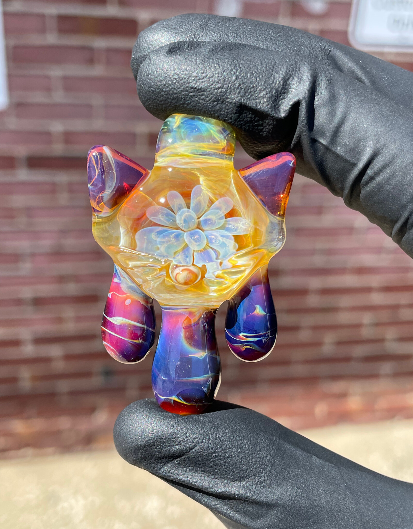 CiciKitty CiciKitty Glass 3 Drip Kitty Pendant