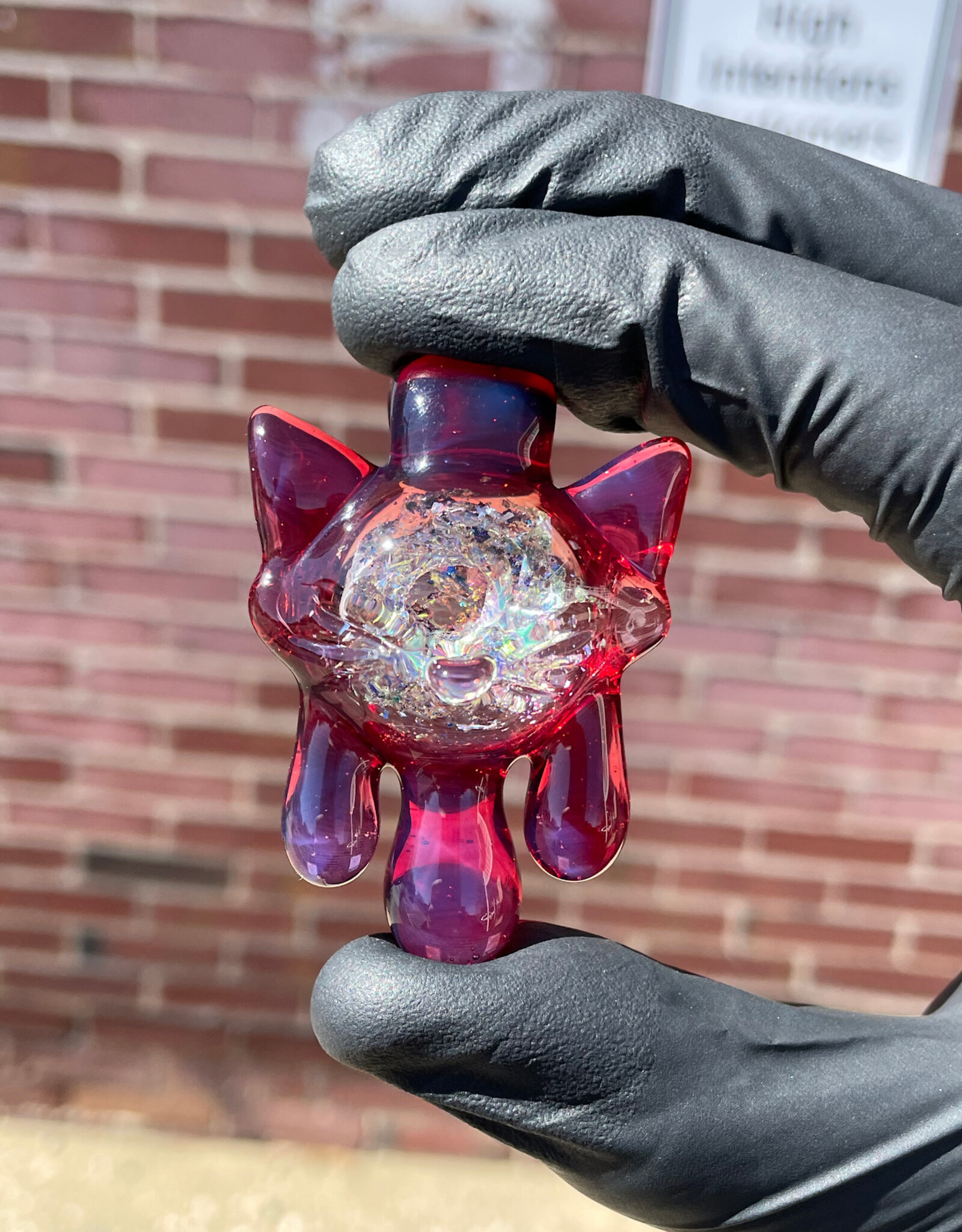 CiciKitty CiciKitty Glass 3 Drip Kitty Pendant