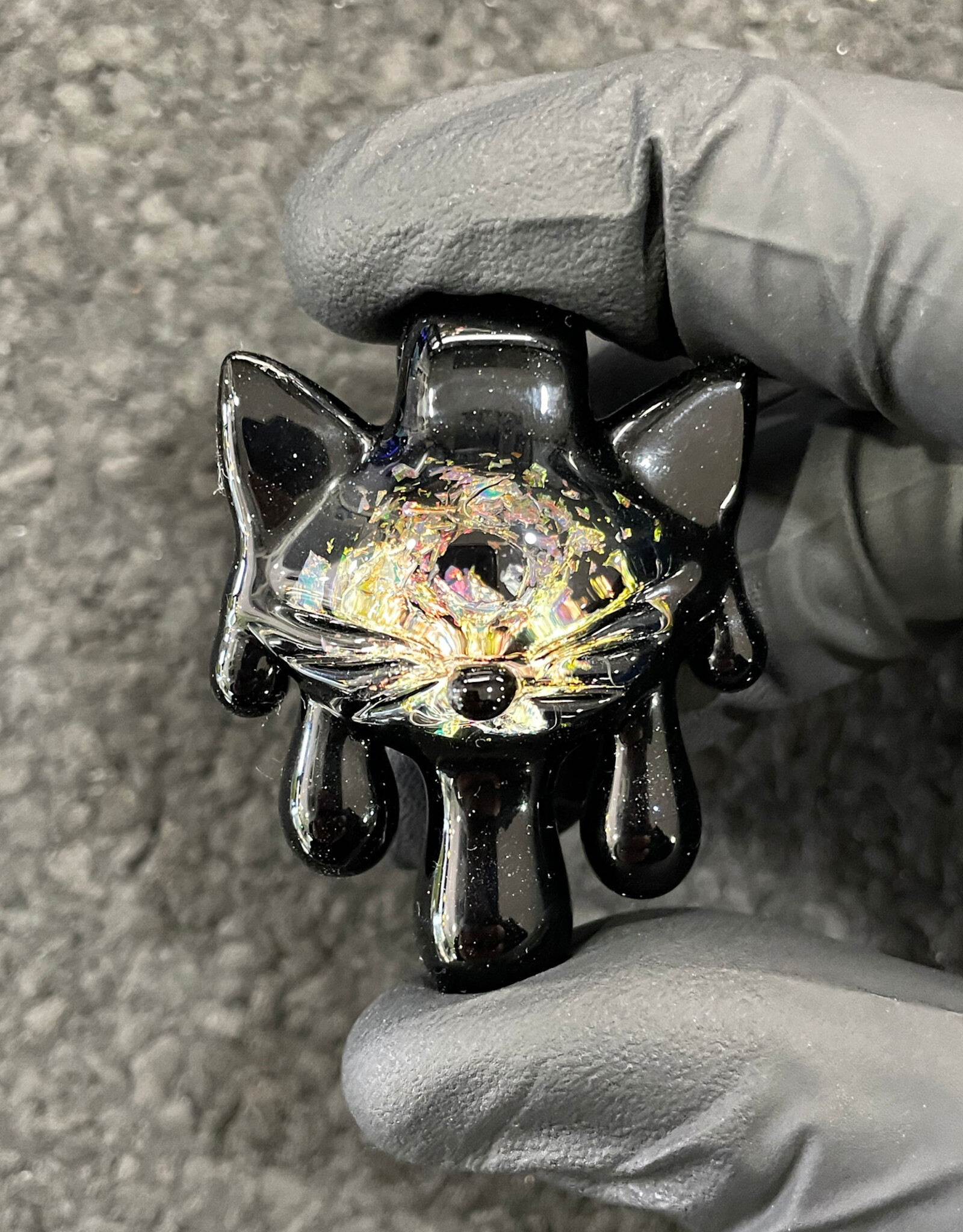 CiciKitty CiciKitty Glass 5 Drip Kitty Pendant