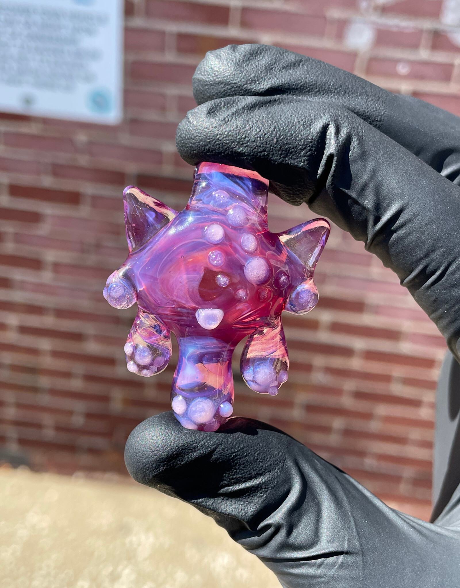 CiciKitty CiciKitty Glass 5 Drip Kitty Pendant