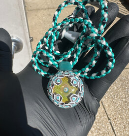Altier Glass Altier Glass Dotstack w/ Fume Aquamarine and matching Twizzle