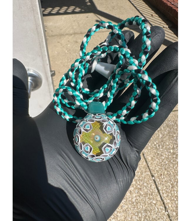 Altier Glass Altier Glass Dotstack w/ Fume Aquamarine and matching Twizzle