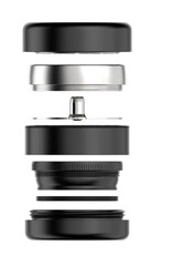Flower Mill Flower Mill Next-Gen Premium 2.5" Stainless Series Black