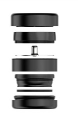 Flower Mill Flower Mill Next Gen Premium Aluminum Series 2.5” Black