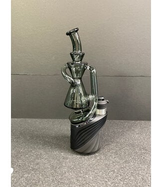 Greek Glass Greek Glass Peak Recycler Attachment Smoke Gray