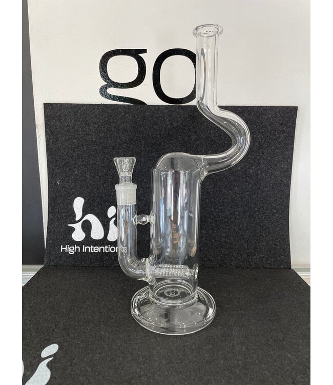 Greek Glass Greek Glass Double Gridded Natty Neck w/ Opal