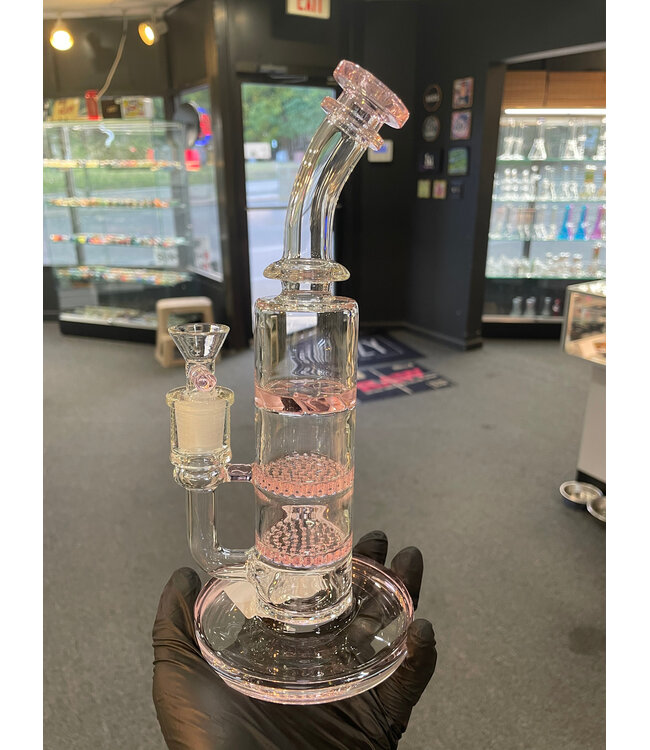 9” Hurrican & 2 Honeycomb Perc Pink