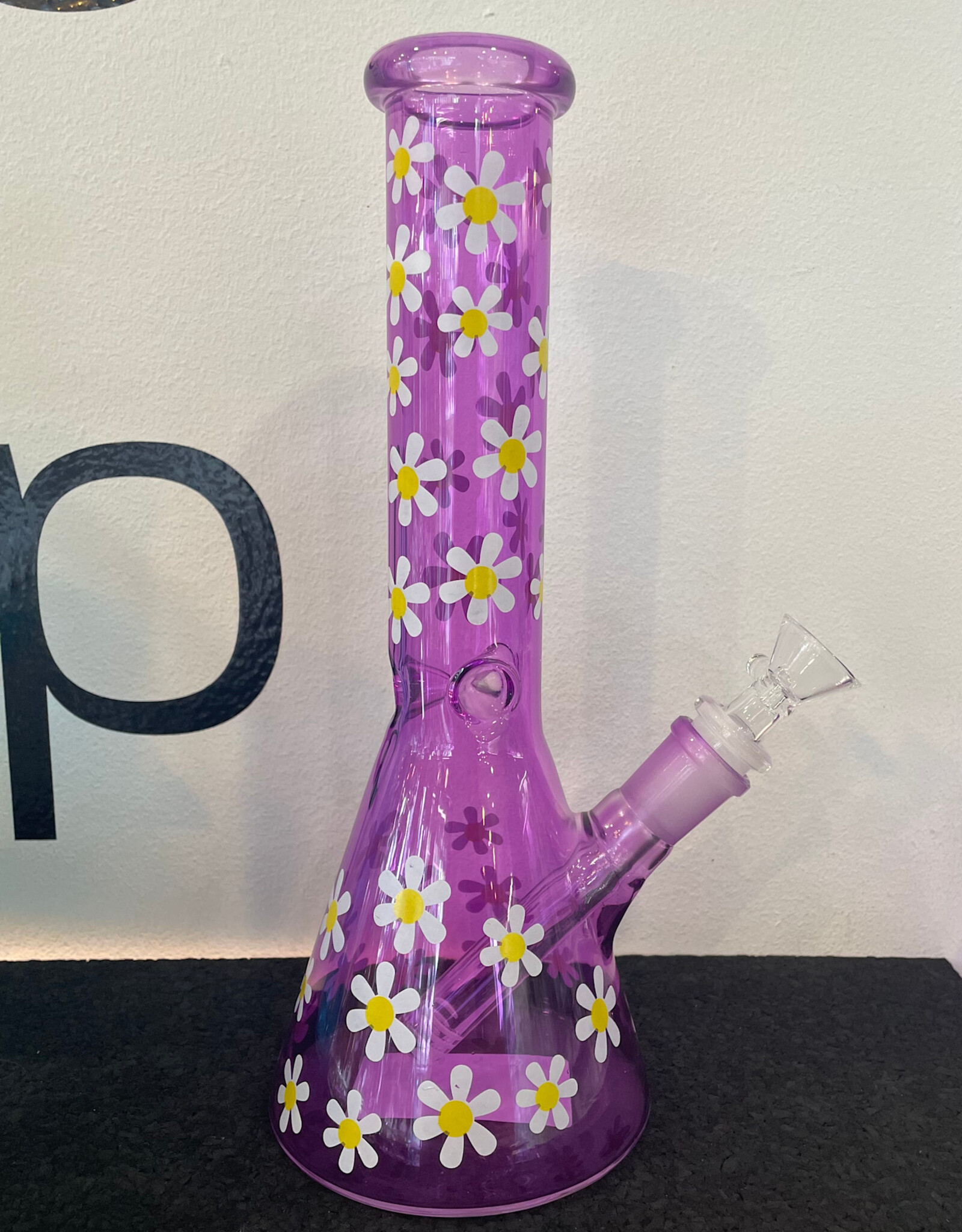 Fluorescent Sun Flower Beaker Purple