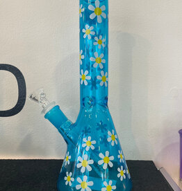 Fluorescent Sun Flower Beaker Blue