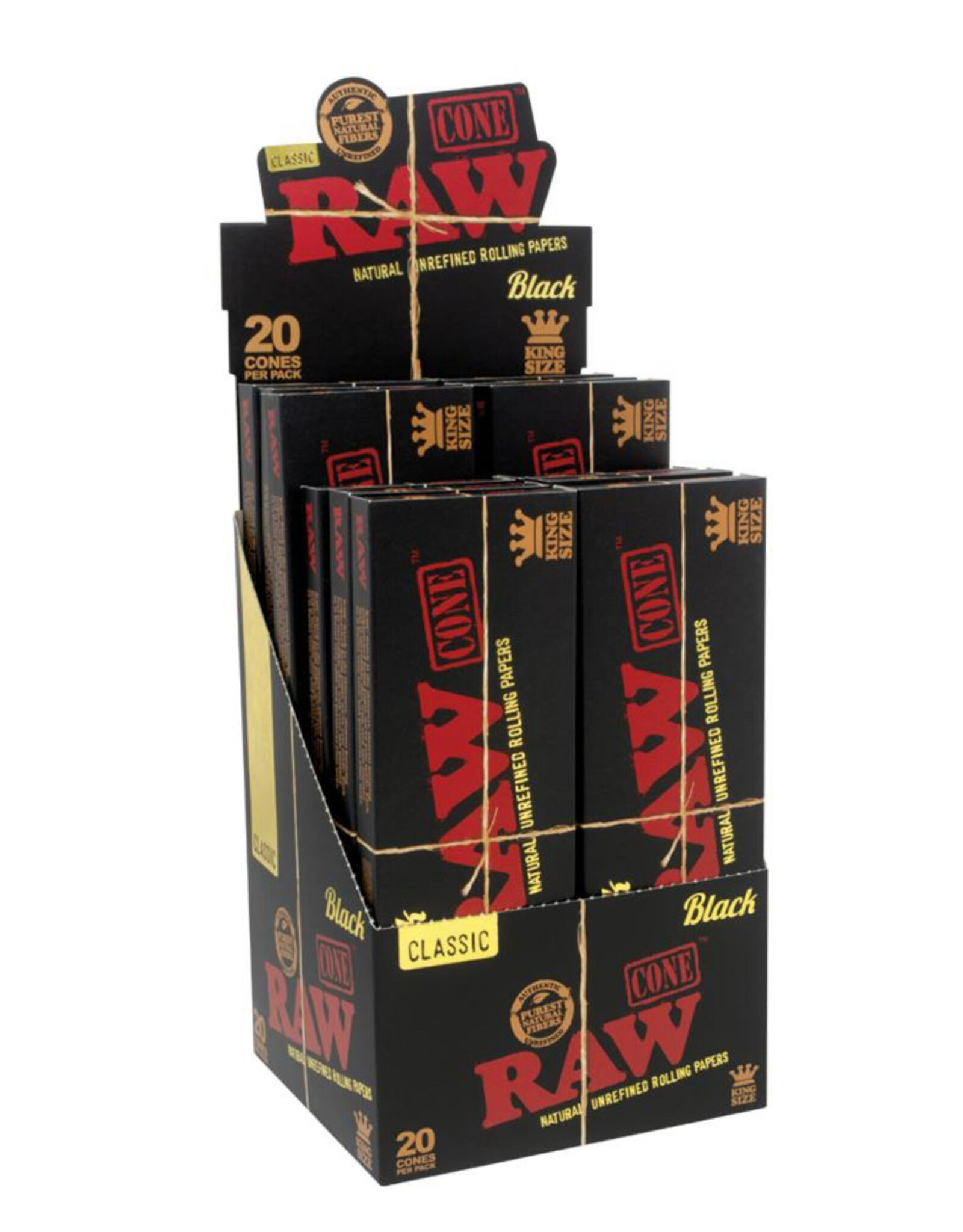 Raw Black King Size Cone 20 Pack