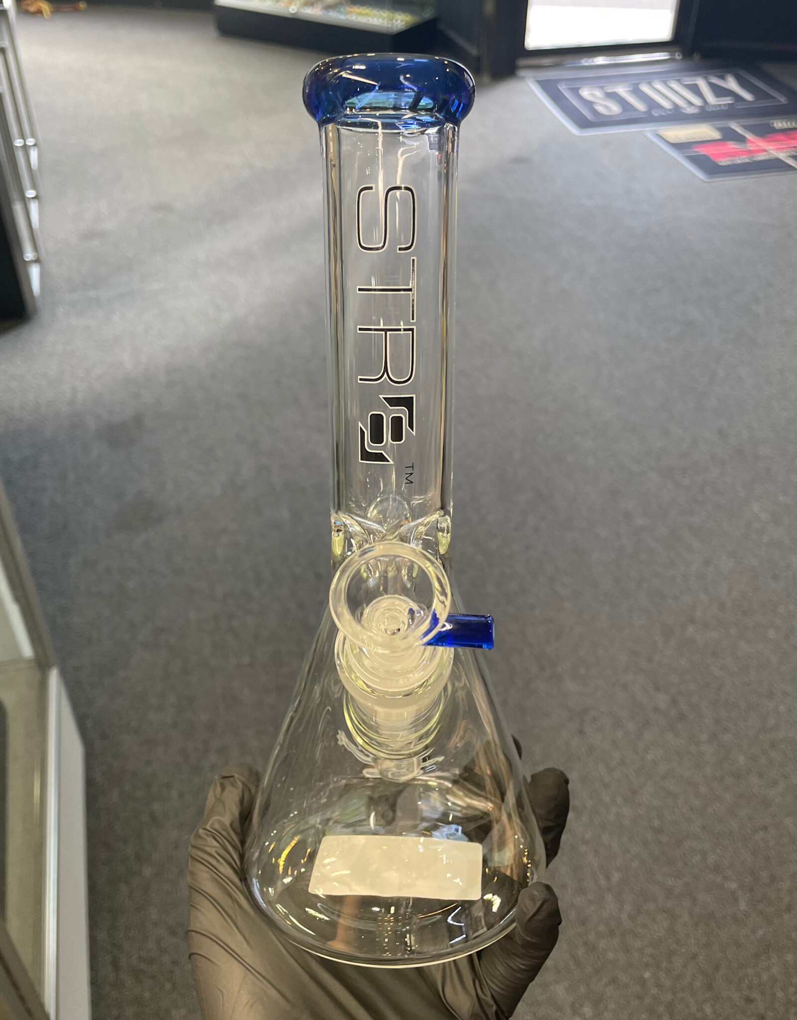 Str8 10” Beaker w/ Ice Catcher Blue