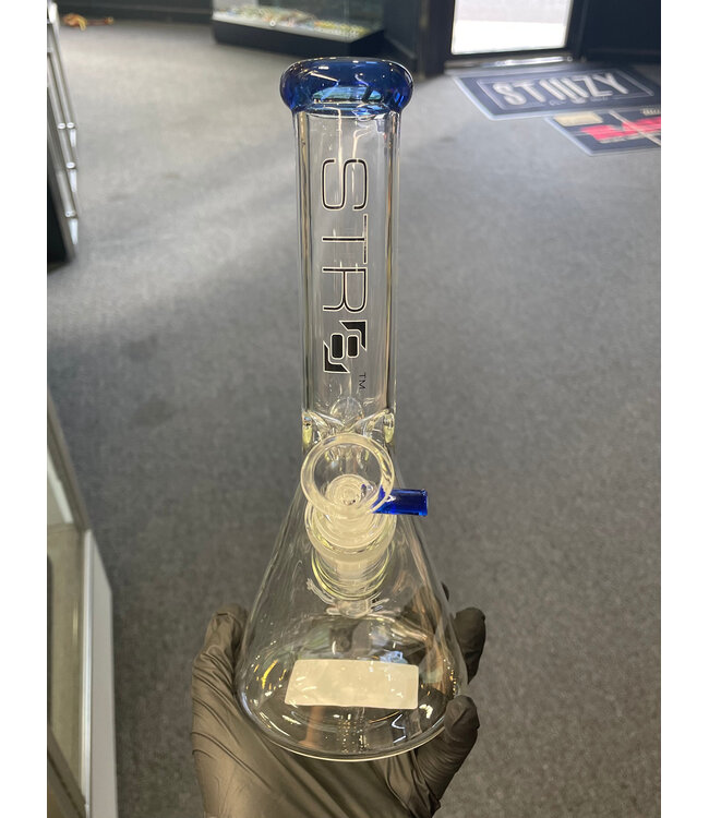 Str8 10” Beaker w/ Ice Catcher Blue