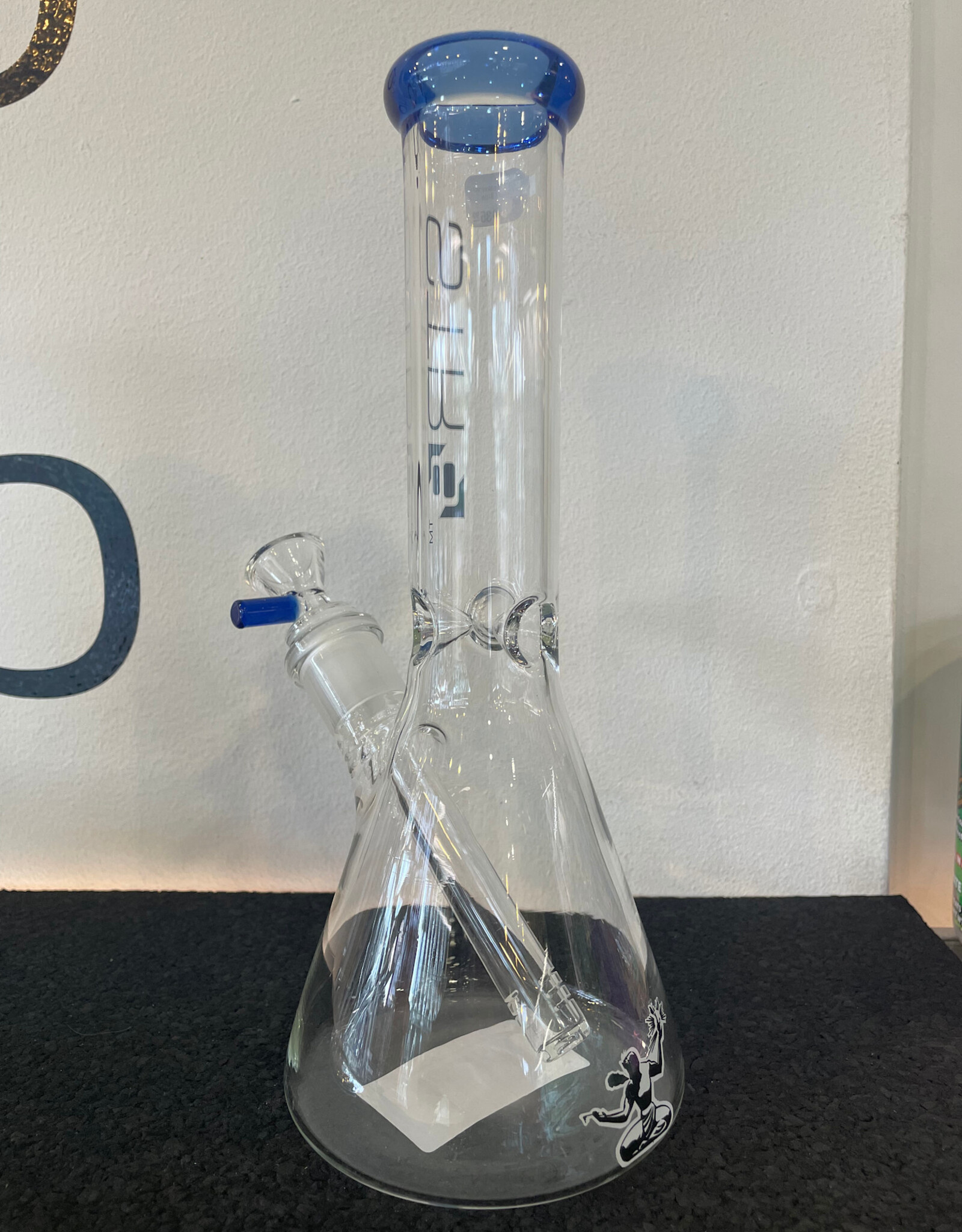 Str8 10” Beaker w/ Ice Catcher Blue
