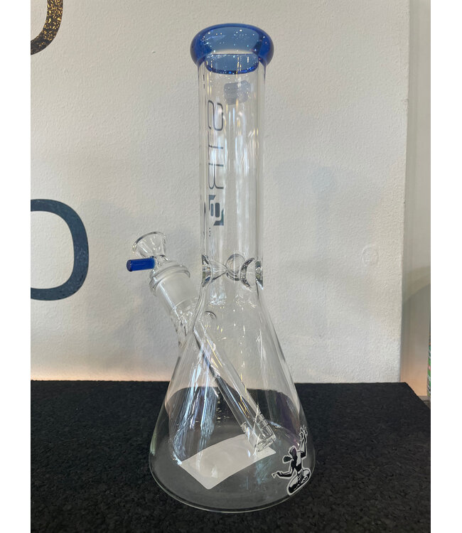 Str8 10” Beaker w/ Ice Catcher Blue