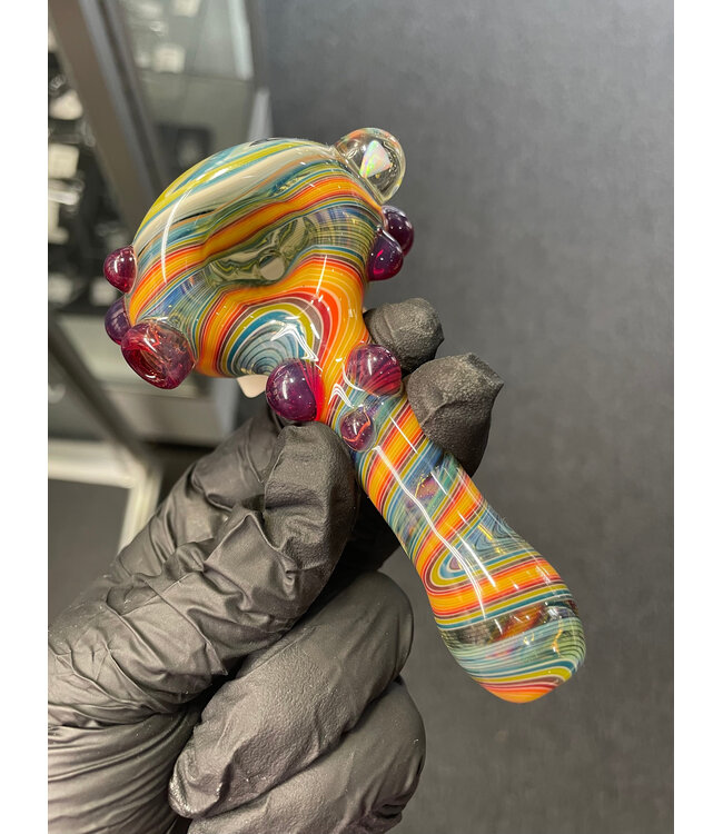 Crux Glass Crux Glass Linework Spoon w/Opal  & Color Dots