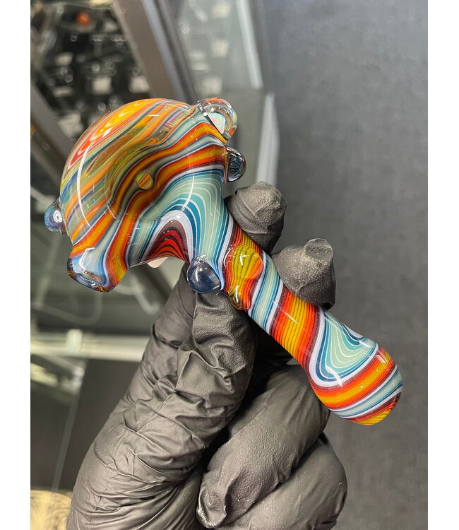 Crux Glass Crux Glass Linework Spoon w/Opal  & Color Dots