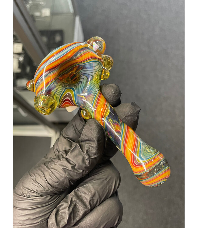 Crux Glass Crux Glass Linework Spoon w/Opal  & Color Dots