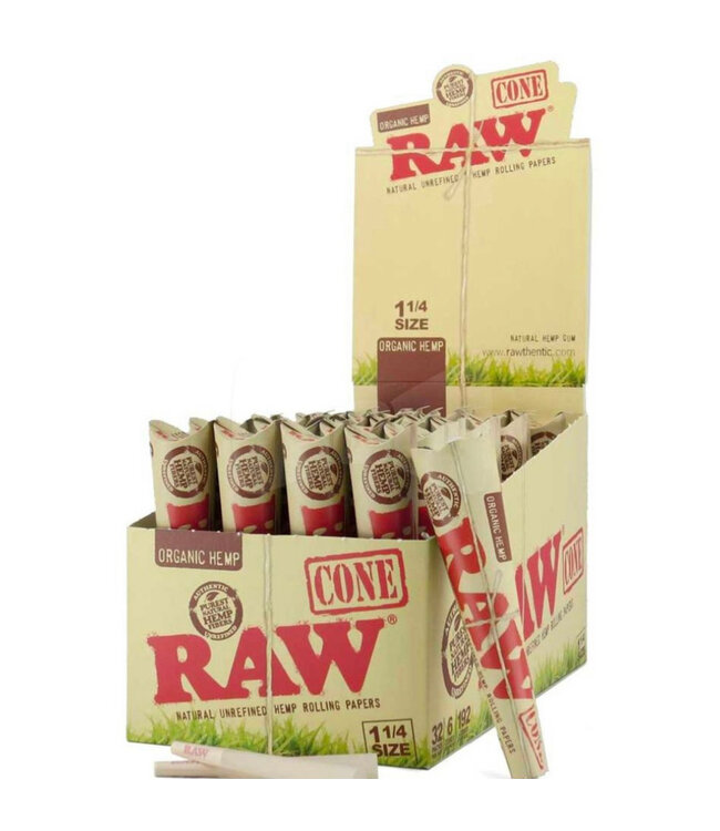 Raw organic 1 1/4 cones