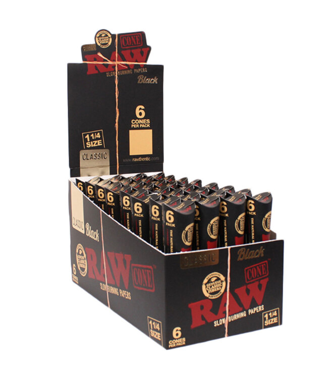 Raw Black 1 1/4  Cones