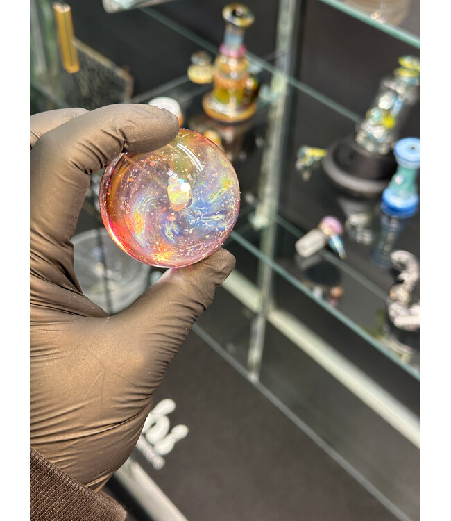 Siko Glass "Dueling Galaxio" Uranium Marble