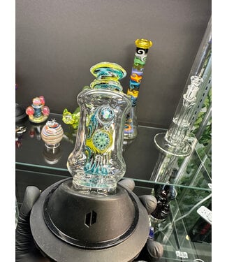 Moonboot Glass Dichro Linework Puffco Top w/ Joystick Cap