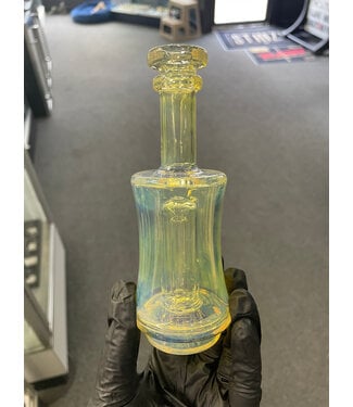 Greek Glass Greek Glass Puffco Topper Clear Silver Fume