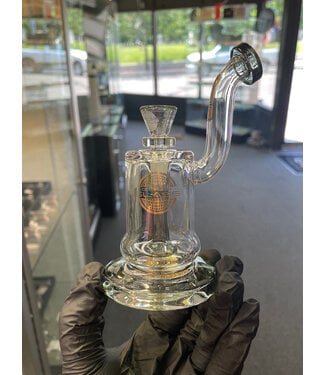 On Point Glass On Point Elegant Bend Mini Neck Smoke 5"