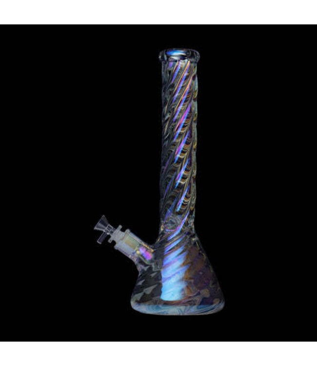 Twisted Iridescent Beaker 15”